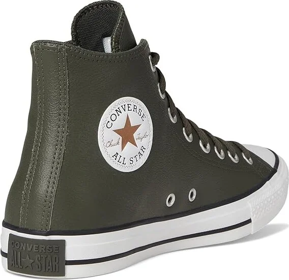 Converse Chuck Taylor All Star Leather High Top Sneaker Athletic Shoes Cave Green/Dark Whiskey/White : Men's 4.5 - Women's 6.5 Medium - Image 4