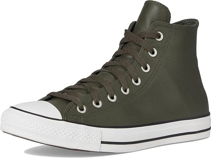 Converse Chuck Taylor All Star Leather High Top Sneaker Athletic Shoes Cave Green/Dark Whiskey/White : Men's 4.5 - Women's 6.5 Medium - Image 5