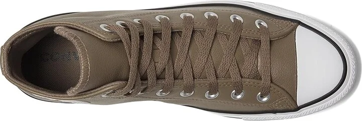 Converse Chuck Taylor All Star Leather High Top Sneaker Athletic Shoes Classic Taupe/Dark Matter : Men's 3 - Women's 5 Medium - Image 2