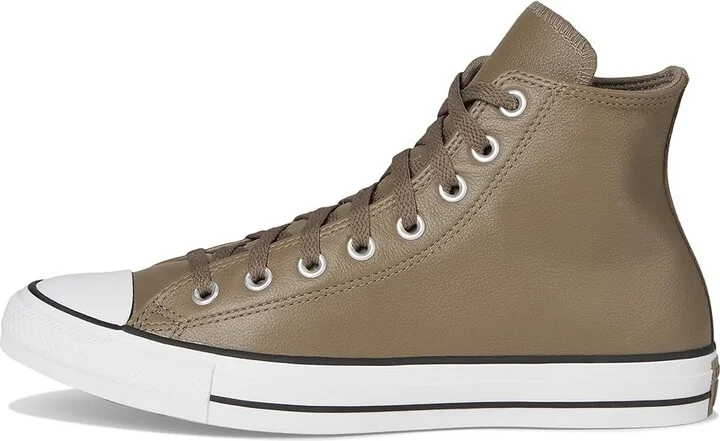 Converse Chuck Taylor All Star Leather High Top Sneaker Athletic Shoes Classic Taupe/Dark Matter : Men's 3 - Women's 5 Medium - Image 6