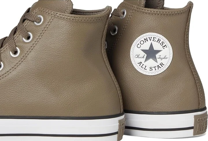Converse Chuck Taylor All Star Leather High Top Sneaker Athletic Shoes Classic Taupe/Dark Matter : Men's 3 - Women's 5 Medium - Image 7