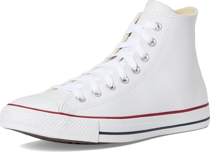 Converse Chuck Taylor All Star Leather High Top Sneaker Classic Shoes White Leather : Men's 3.5 - Women's 5.5 Medium - Image 6