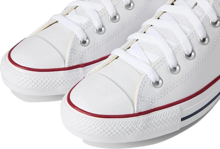 Converse Chuck Taylor All Star Leather High Top Sneaker Classic Shoes White Leather : Men's 3.5 - Women's 5.5 Medium - Image 8
