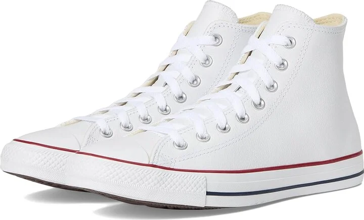 Converse Chuck Taylor All Star Leather High Top Sneaker Classic Shoes White Leather : Men's 3.5 - Women's 5.5 Medium