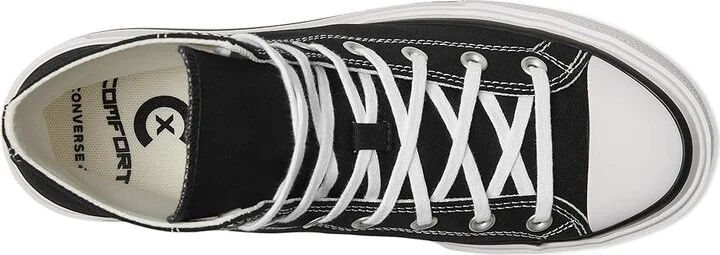 Converse Chuck Taylor All Star Lift Double Stack Lace-up Boots Black/White/Black : Men's 10.5 - Women's 12.5 Medium, Canvas - Image 2