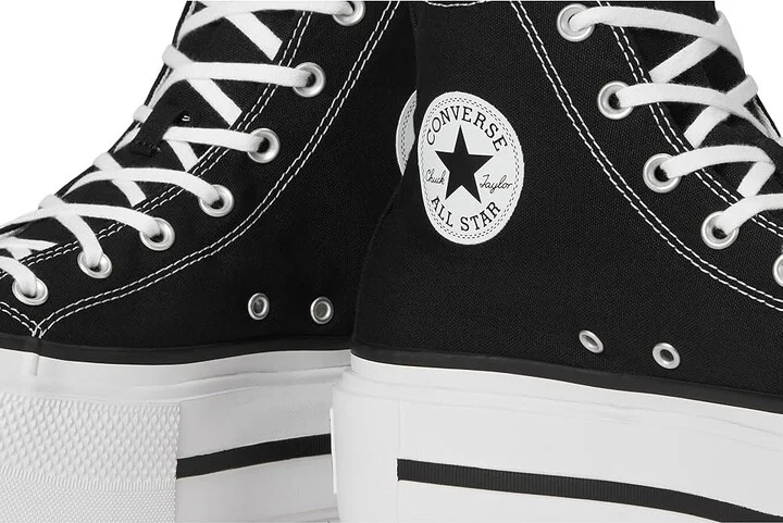 Converse Chuck Taylor All Star Lift Double Stack Lace-up Boots Black/White/Black : Men's 10.5 - Women's 12.5 Medium, Canvas - Image 7