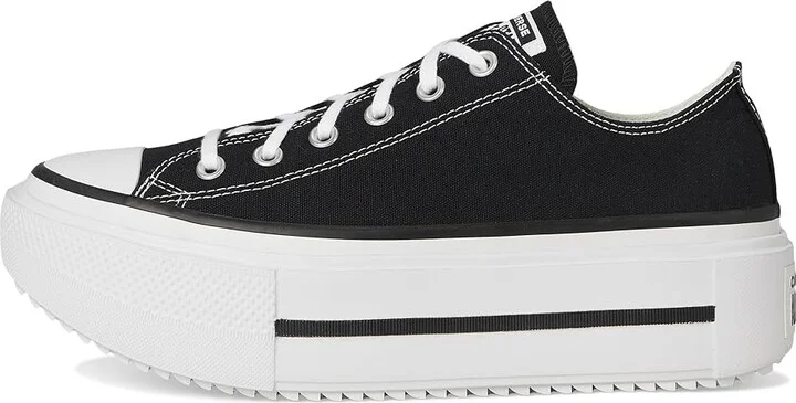 Converse Chuck Taylor All Star Lift Double Stack Lace-up Boots Black/White/Black : Men's 8.5 - Women's 10.5 Medium, Canvas - Image 6