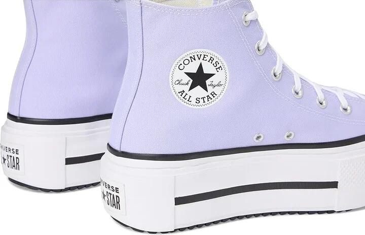 Converse Chuck Taylor All Star Lift Double Stack Lace-up Boots Violet Heat/Egret/Black : Men's 4.5 - Women's 6.5 Medium, Canvas - Image 7