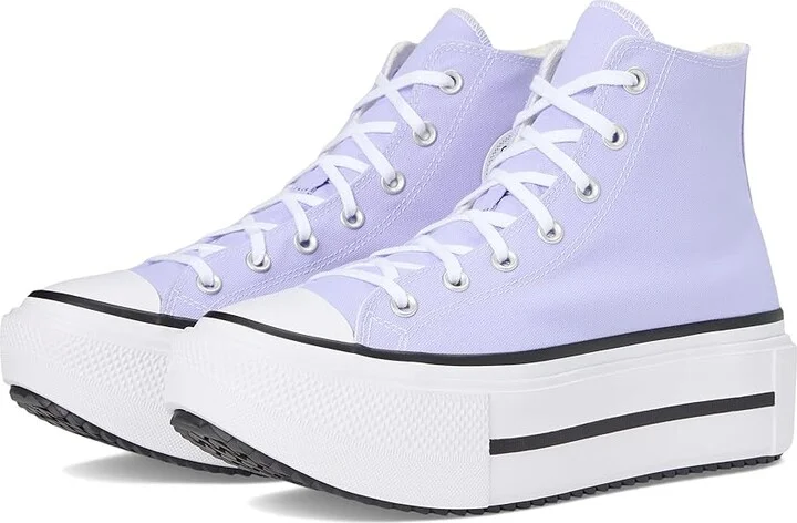 Converse Chuck Taylor All Star Lift Double Stack Lace-up Boots Violet Heat/Egret/Black : Men's 4.5 - Women's 6.5 Medium, Canvas