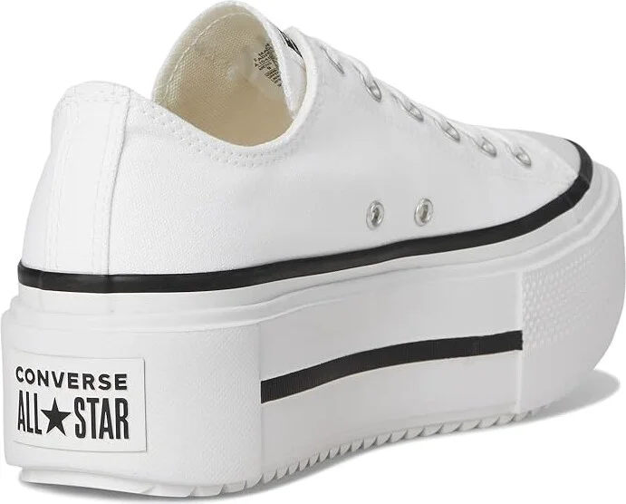 Converse Chuck Taylor All Star Lift Double Stack Lace-up Boots White/Black/White 1 : Men's 7 - Women's 9 Medium, Canvas - Image 4