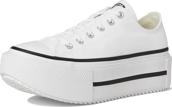 Converse Chuck Taylor All Star Lift Double Stack Lace-up Boots White/Black/White 1 : Men's 7 - Women's 9 Medium, Canvas - Image 5