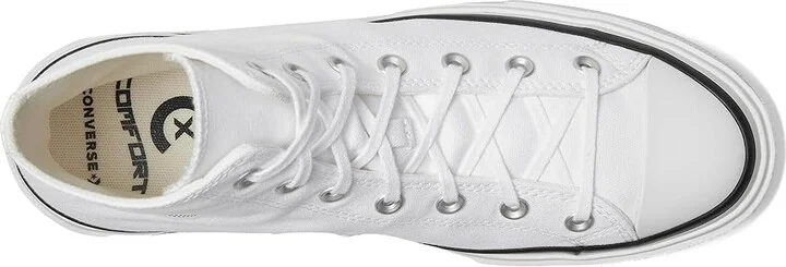 Converse Chuck Taylor All Star Lift Double Stack Lace-up Boots White/Black/White : Men's 11 - Women's 13 Medium, Canvas - Image 2