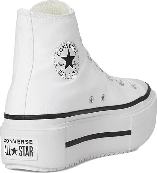 Converse Chuck Taylor All Star Lift Double Stack Lace-up Boots White/Black/White : Men's 11 - Women's 13 Medium, Canvas - Image 4