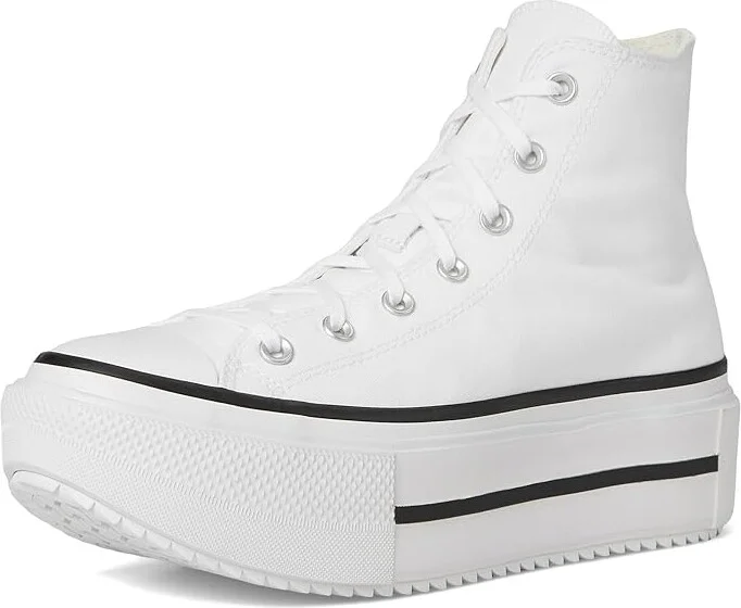 Converse Chuck Taylor All Star Lift Double Stack Lace-up Boots White/Black/White : Men's 11 - Women's 13 Medium, Canvas - Image 5