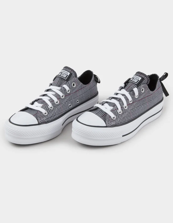 CONVERSE Chuck Taylor All Star Lift Plaid Womens Platform Shoes - Image 2