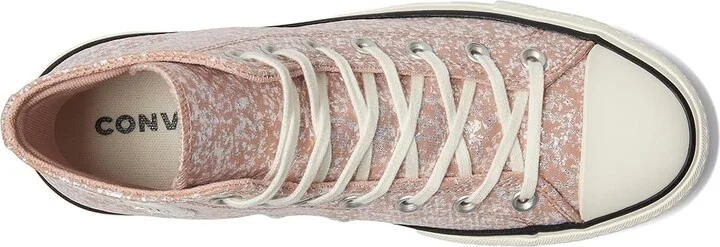 Converse Chuck Taylor All Star Lift Platform Glitter Women's Shoes Dusty Cinder/Egret/Black : 5.5 B - Medium, Leather/Rubber - Image 2