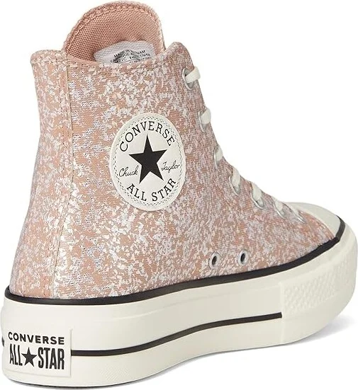Converse Chuck Taylor All Star Lift Platform Glitter Women's Shoes Dusty Cinder/Egret/Black : 5.5 B - Medium, Leather/Rubber - Image 4