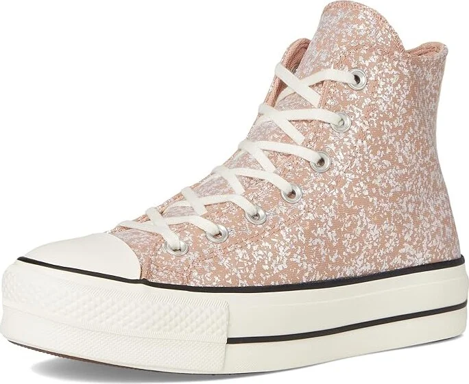 Converse Chuck Taylor All Star Lift Platform Glitter Women's Shoes Dusty Cinder/Egret/Black : 5.5 B - Medium, Leather/Rubber - Image 5