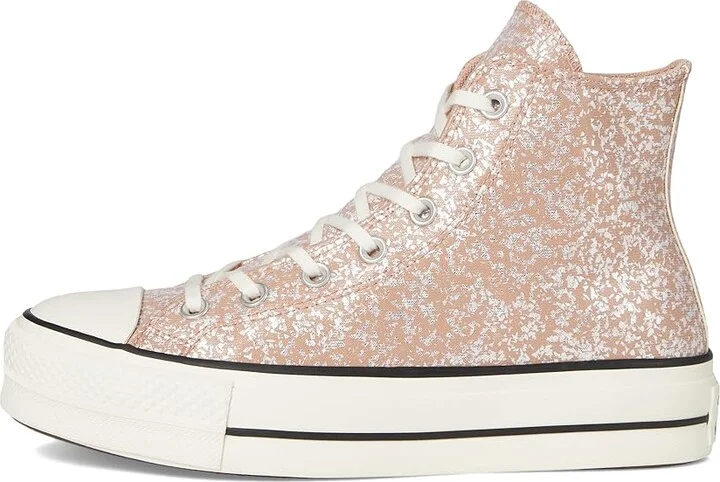 Converse Chuck Taylor All Star Lift Platform Glitter Women's Shoes Dusty Cinder/Egret/Black : 5.5 B - Medium, Leather/Rubber - Image 6