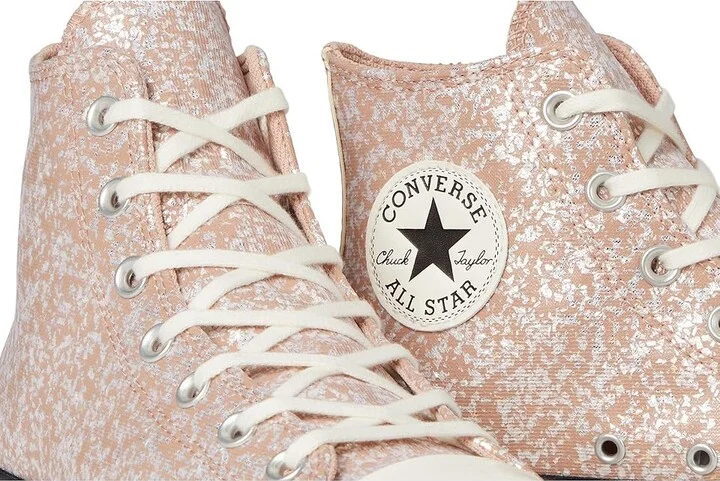Converse Chuck Taylor All Star Lift Platform Glitter Women's Shoes Dusty Cinder/Egret/Black : 5.5 B - Medium, Leather/Rubber - Image 7
