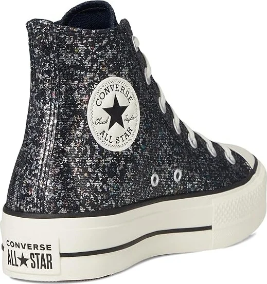 Converse Chuck Taylor All Star Lift Platform Glitter Women's Shoes Into the Void/Egret/Black : 5.5 B - Medium, Leather/Rubber - Image 4