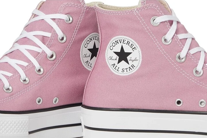 Converse Chuck Taylor All Star Lift Platform - Hi Women's Shoes Cliffside Rose/White/Black : 7.5 B - Medium, Canvas - Image 7