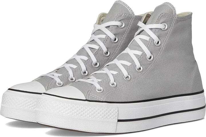 Converse Chuck Taylor All Star Lift Platform - Hi Women's Shoes Grey Area/White/Black : 6 B - Medium, Canvas