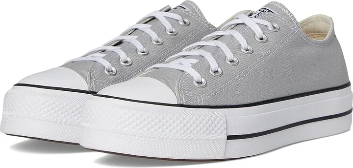Converse Chuck Taylor All Star Lift Platform - Ox Women's Shoes Grey Area/White/Black : 5 B - Medium, Canvas