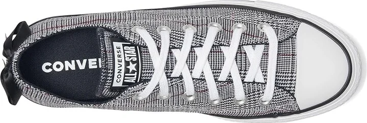 Converse Chuck Taylor All Star Lift Platform Plaid Women's Shoes Black/White/Black : 6.5 B - Medium, Canvas - Image 2