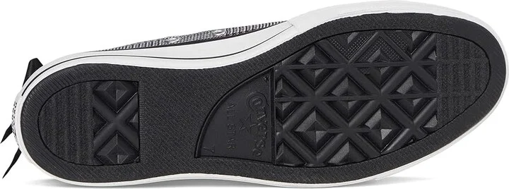 Converse Chuck Taylor All Star Lift Platform Plaid Women's Shoes Black/White/Black : 6.5 B - Medium, Canvas - Image 3