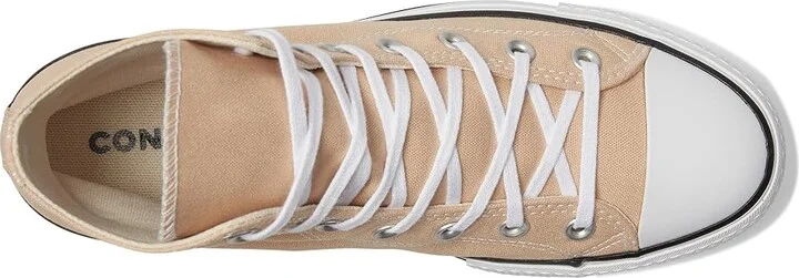 Converse Chuck Taylor All Star Lift Platform Women's Shoes Coastal Dune/White/Black : 7.5 B - Medium, Canvas/Rubber - Image 2