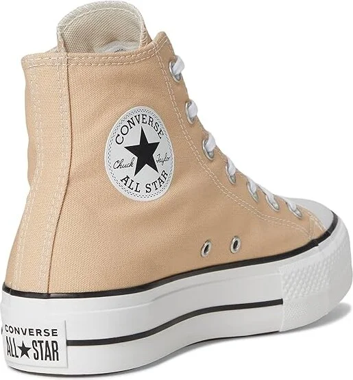 Converse Chuck Taylor All Star Lift Platform Women's Shoes Coastal Dune/White/Black : 7.5 B - Medium, Canvas/Rubber - Image 4
