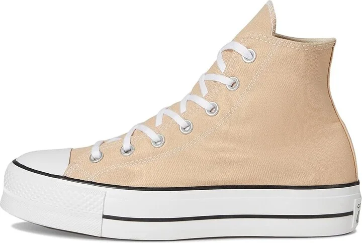 Converse Chuck Taylor All Star Lift Platform Women's Shoes Coastal Dune/White/Black : 7.5 B - Medium, Canvas/Rubber - Image 6