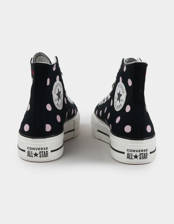 CONVERSE Chuck Taylor All Star Lift Womens Platform Polka Dot Shoes - Image 4