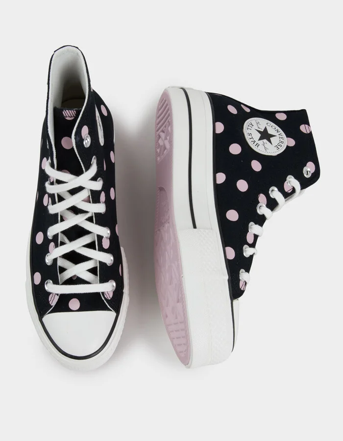 CONVERSE Chuck Taylor All Star Lift Womens Platform Polka Dot Shoes - Image 5