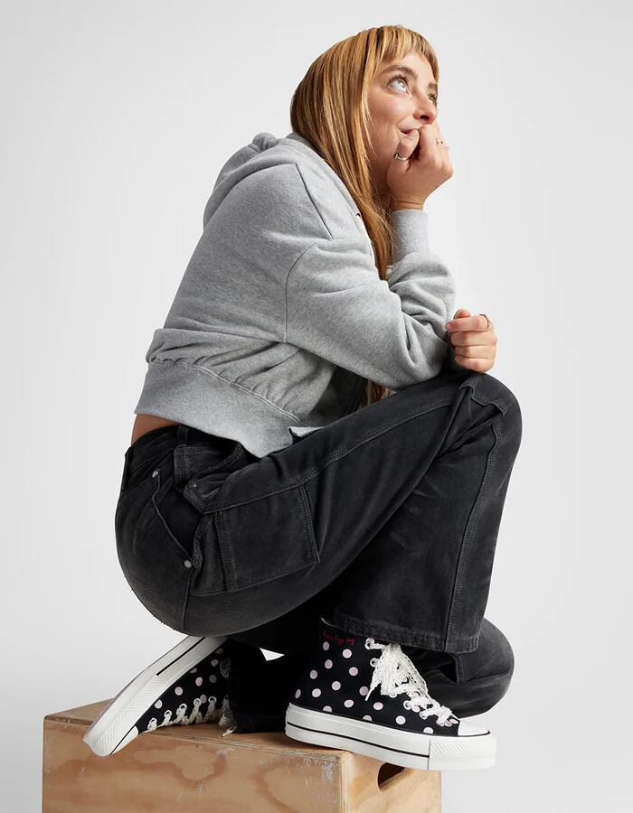 CONVERSE Chuck Taylor All Star Lift Womens Platform Polka Dot Shoes - Image 9