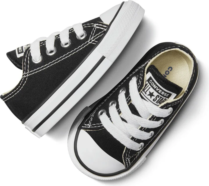 Converse Chuck Taylor All Star Low Top Infant/Toddler Shoes in Black | 7J235-000 - Image 4