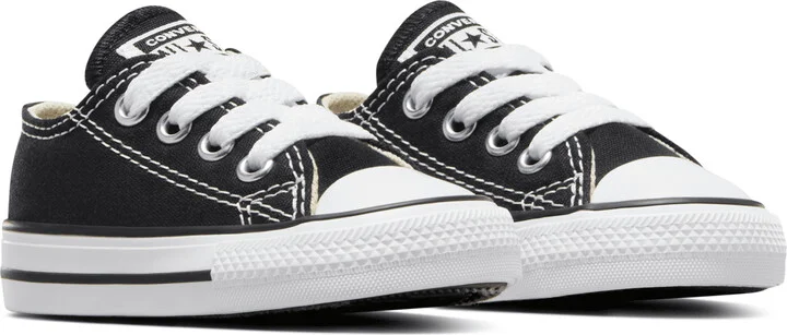 Converse Chuck Taylor All Star Low Top Infant/Toddler Shoes in Black | 7J235-000 - Image 5
