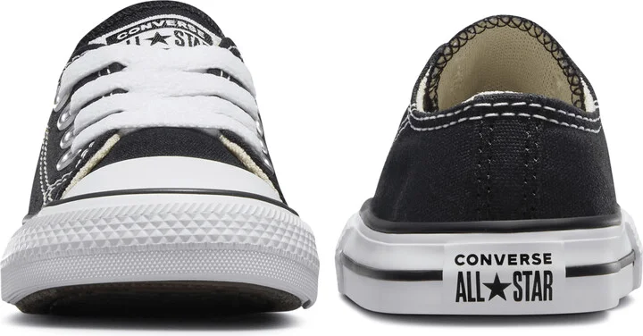 Converse Chuck Taylor All Star Low Top Infant/Toddler Shoes in Black | 7J235-000 - Image 6