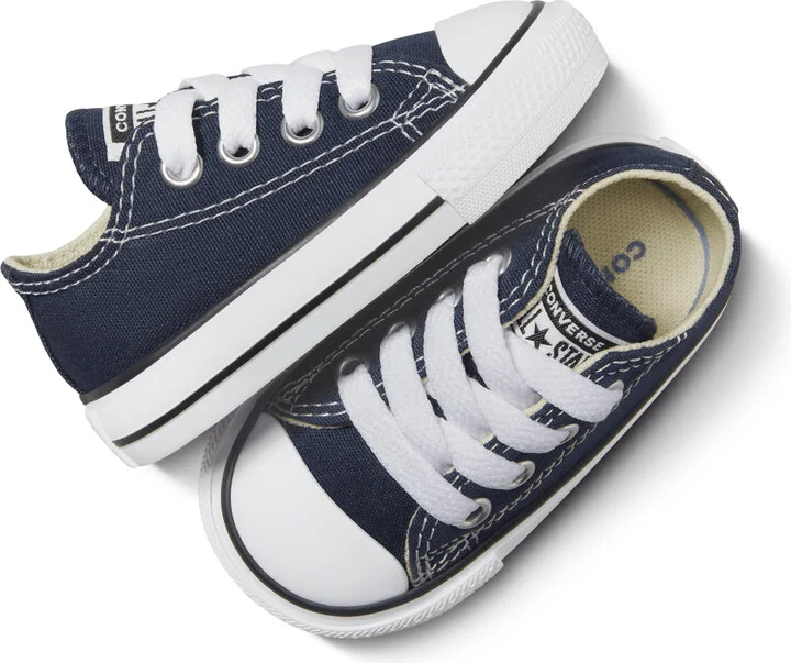 Converse Chuck Taylor All Star Low Top Infant/Toddler Shoes in Blue | 7J237-410 - Image 4