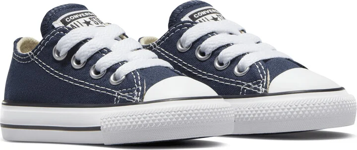 Converse Chuck Taylor All Star Low Top Infant/Toddler Shoes in Blue | 7J237-410 - Image 5