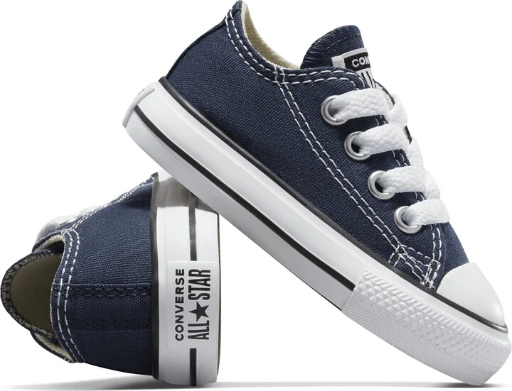 Converse Chuck Taylor All Star Low Top Infant/Toddler Shoes in Blue | 7J237-410 - Image 7