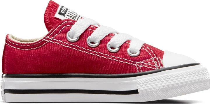 Converse Chuck Taylor All Star Low Top Infant/Toddler Shoes in Red | 7J236-600 - Image 3