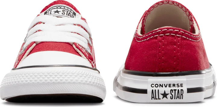 Converse Chuck Taylor All Star Low Top Infant/Toddler Shoes in Red | 7J236-600 - Image 6