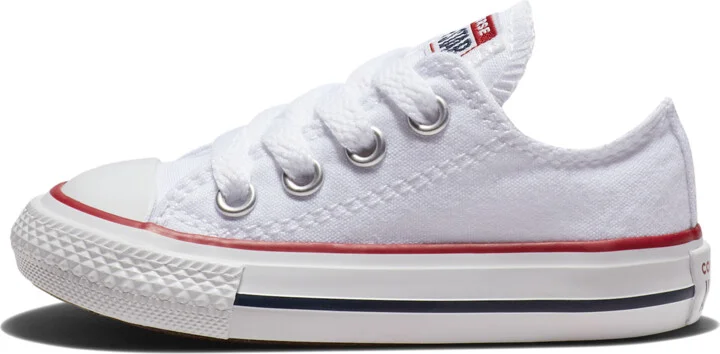 Converse Chuck Taylor All Star Low Top Infant/Toddler Shoes in White | 7J256-102