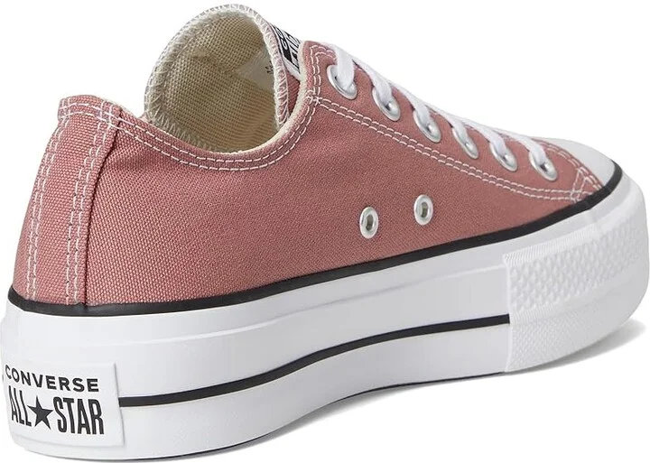 Converse Chuck Taylor All Star Low-Top Lift Platform Sneaker Women's Cold Weather Boots Light Saddle/Natural Ivory/Black : 9.5 Medium - Image 4