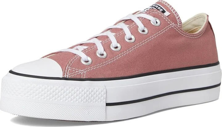 Converse Chuck Taylor All Star Low-Top Lift Platform Sneaker Women's Cold Weather Boots Light Saddle/Natural Ivory/Black : 9.5 Medium - Image 5
