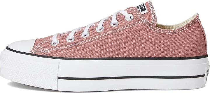 Converse Chuck Taylor All Star Low-Top Lift Platform Sneaker Women's Cold Weather Boots Light Saddle/Natural Ivory/Black : 9.5 Medium - Image 6