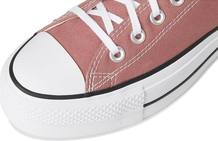 Converse Chuck Taylor All Star Low-Top Lift Platform Sneaker Women's Cold Weather Boots Light Saddle/Natural Ivory/Black : 9.5 Medium - Image 7