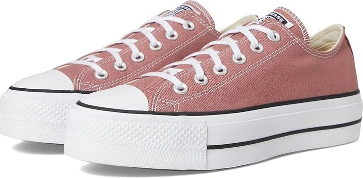 Converse Chuck Taylor All Star Low-Top Lift Platform Sneaker Women's Cold Weather Boots Light Saddle/Natural Ivory/Black : 9.5 Medium
